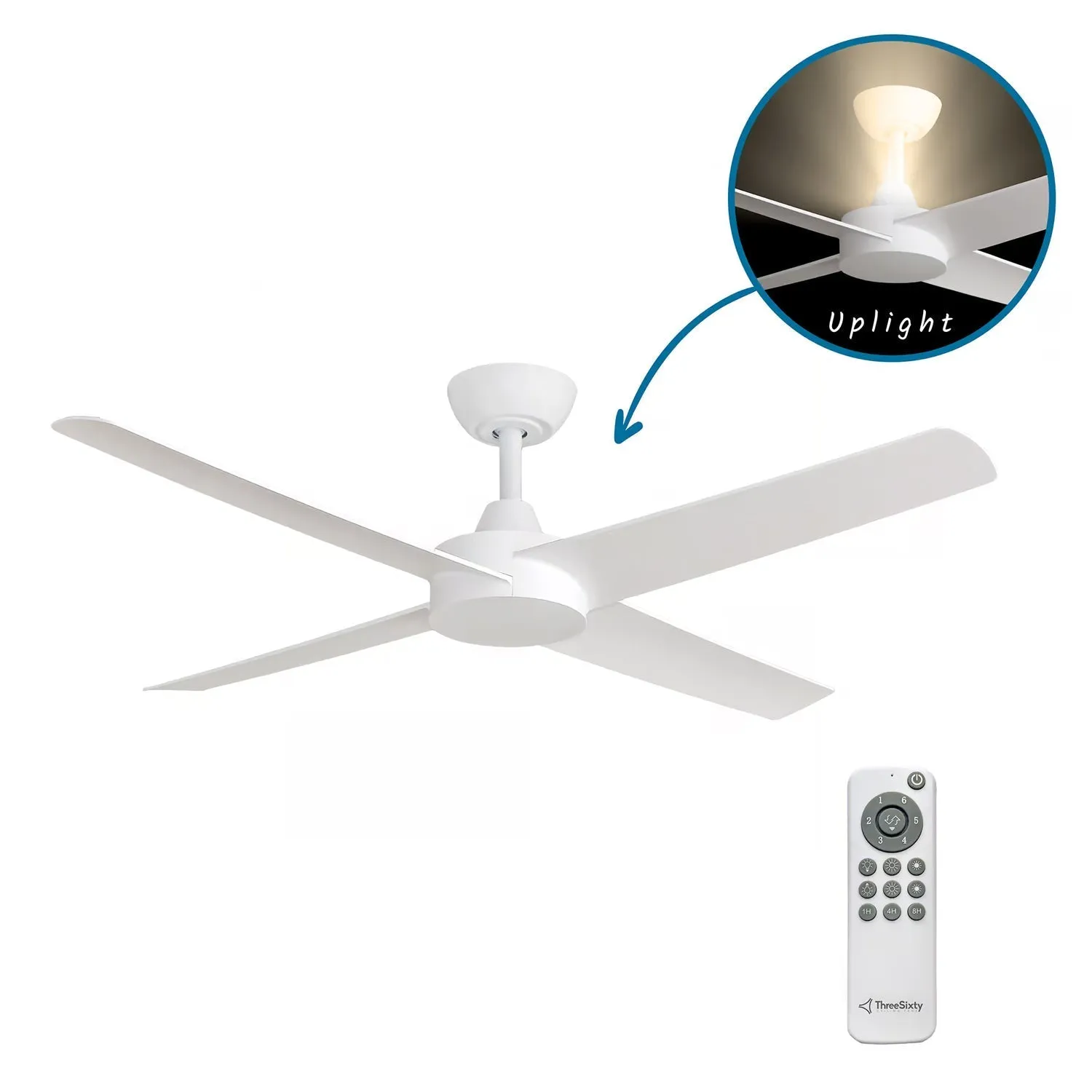 48" Ambience Dc Ceiling Fan Black, White Amb48Xx 360 Innovations