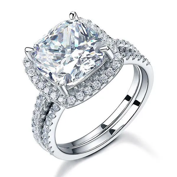 5 Carat Cushion Cut Halo Ring