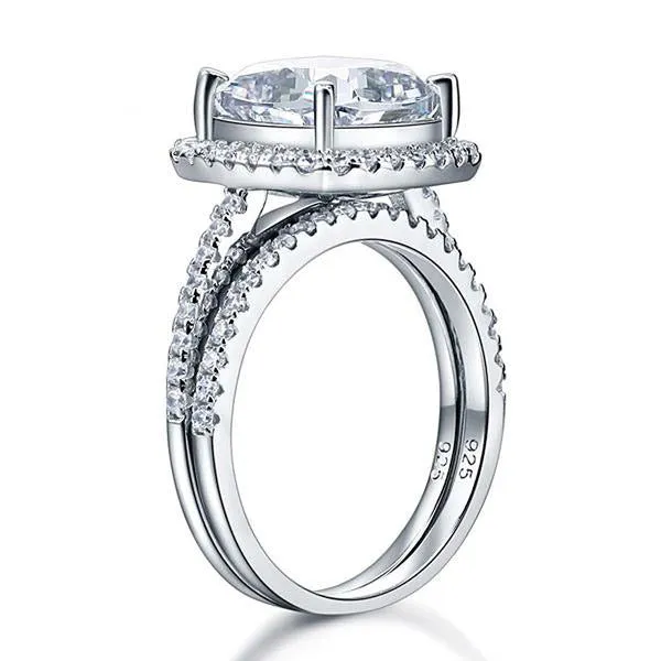 5 Carat Cushion Cut Halo Ring