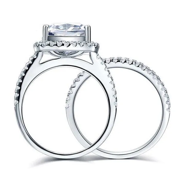 5 Carat Cushion Cut Halo Ring