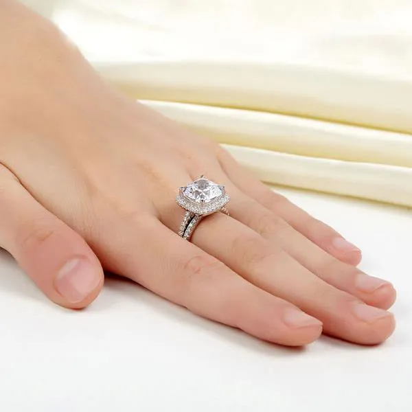 5 Carat Cushion Cut Halo Ring