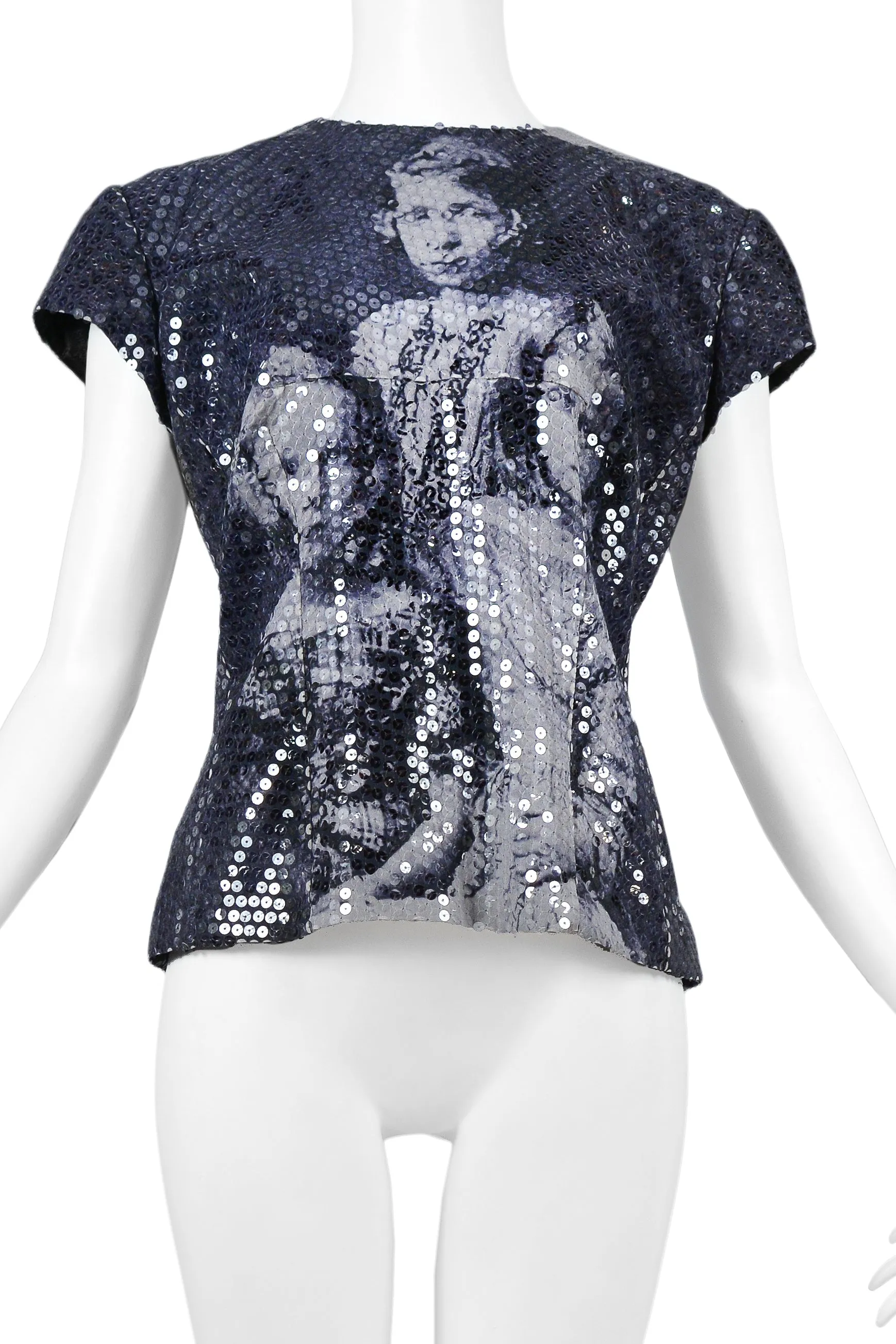 ALEXANDER MCQUEEN RARE ROMANOV CHILDREN SEQUIN TOP 1998