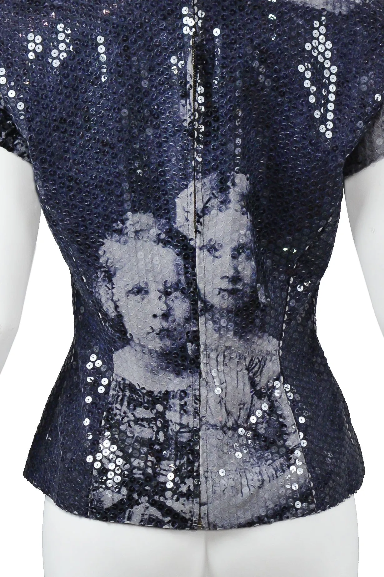 ALEXANDER MCQUEEN RARE ROMANOV CHILDREN SEQUIN TOP 1998