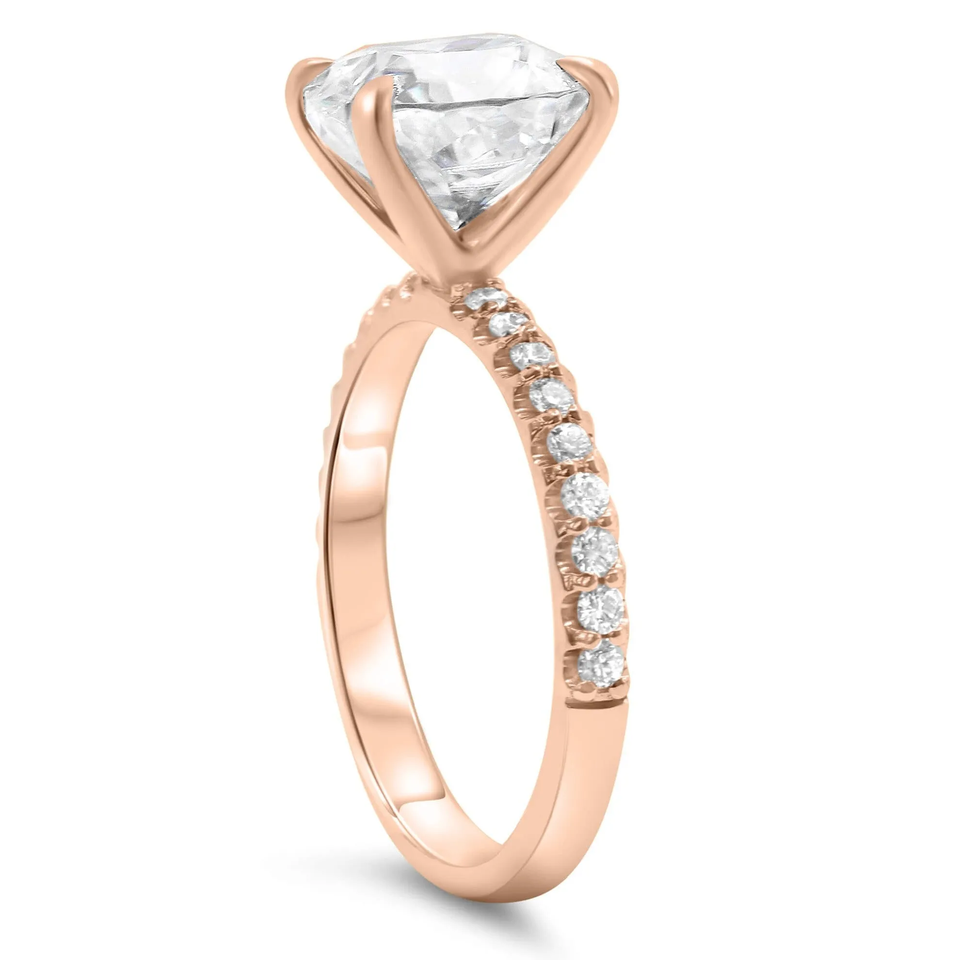 Ally| Elongated Cushion Moissanite Engagement Ring