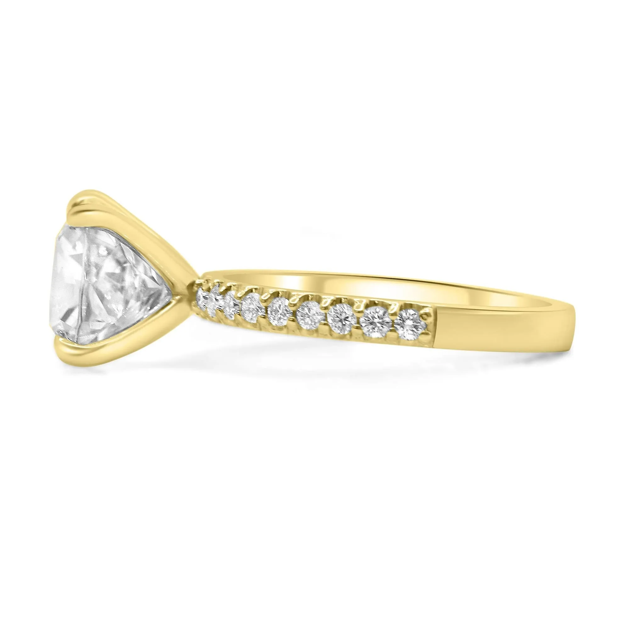 Ally| Elongated Cushion Moissanite Engagement Ring