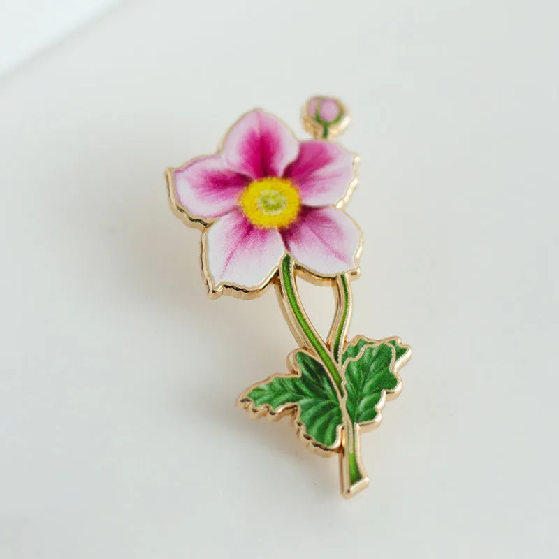 Anemone v2 Floral Enamel Pin