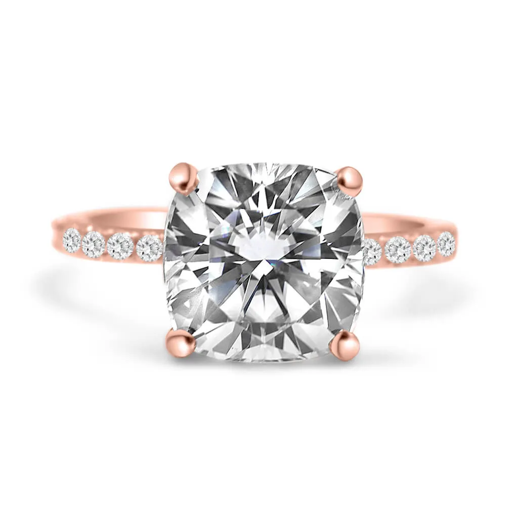 Angela | Cushion Moissanite Engagement Ring