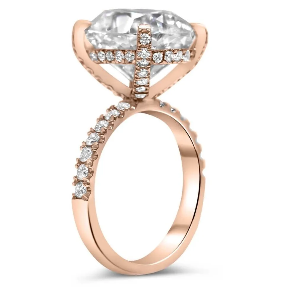 Anna | Elongated Cushion Moissanite Engagement Ring