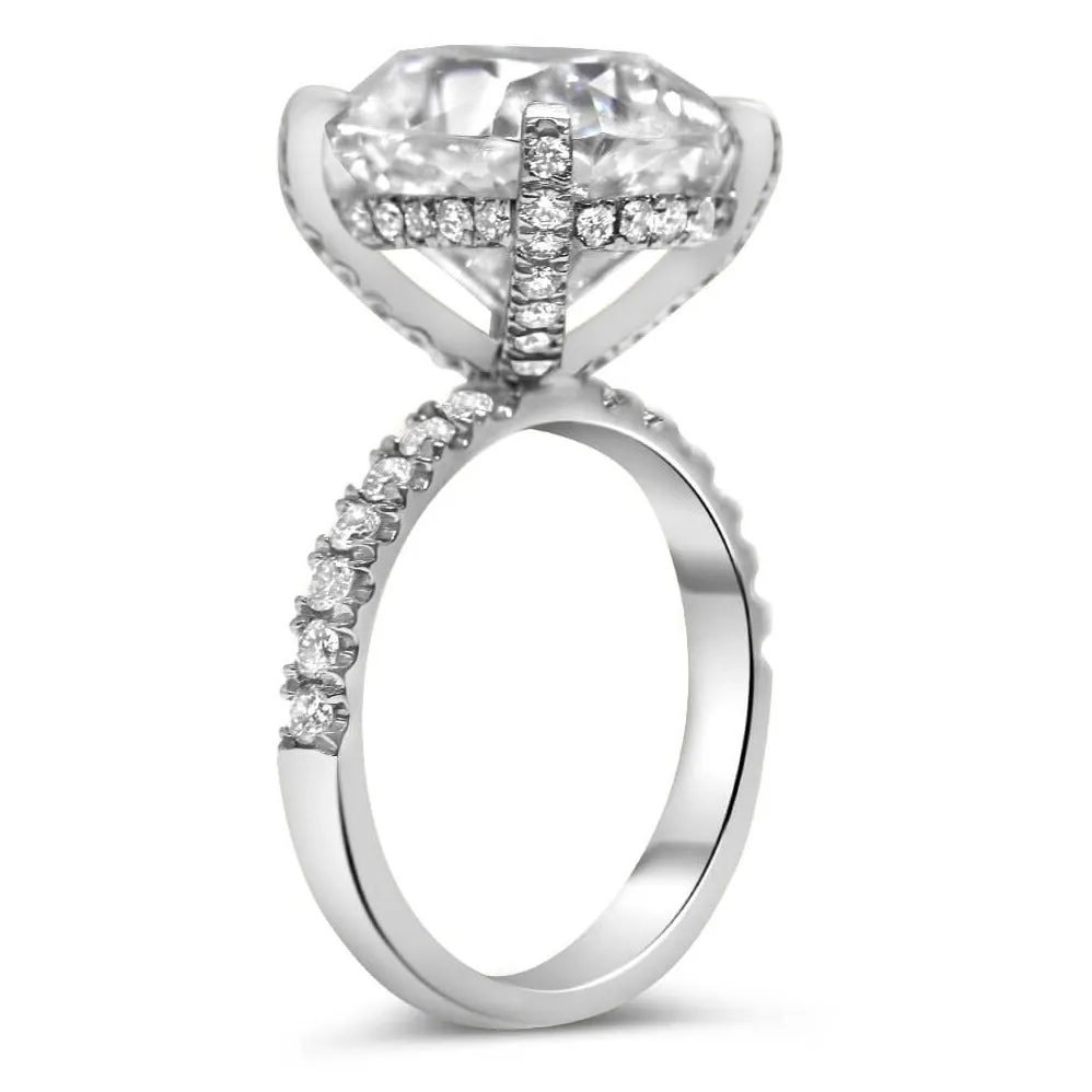 Anna | Elongated Cushion Moissanite Engagement Ring