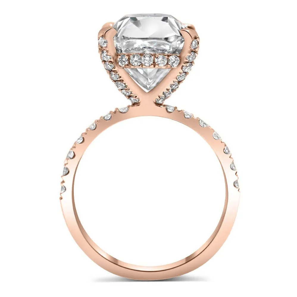 Anna | Elongated Cushion Moissanite Engagement Ring