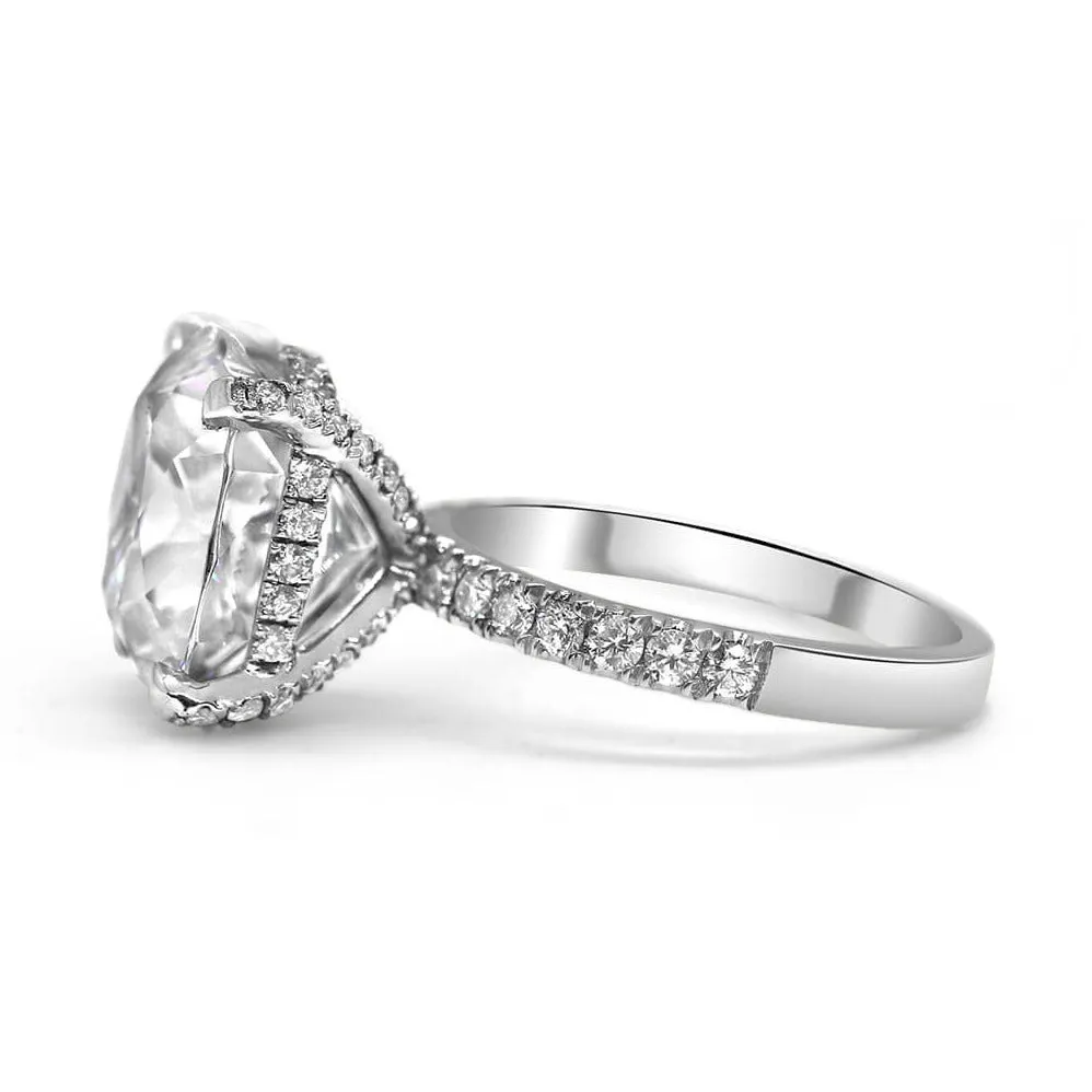 Anna | Elongated Cushion Moissanite Engagement Ring