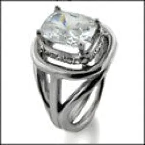 Anniversary Radiant Cushion 3 Ct Ct Pave Cubic Zirconia Cz Ring