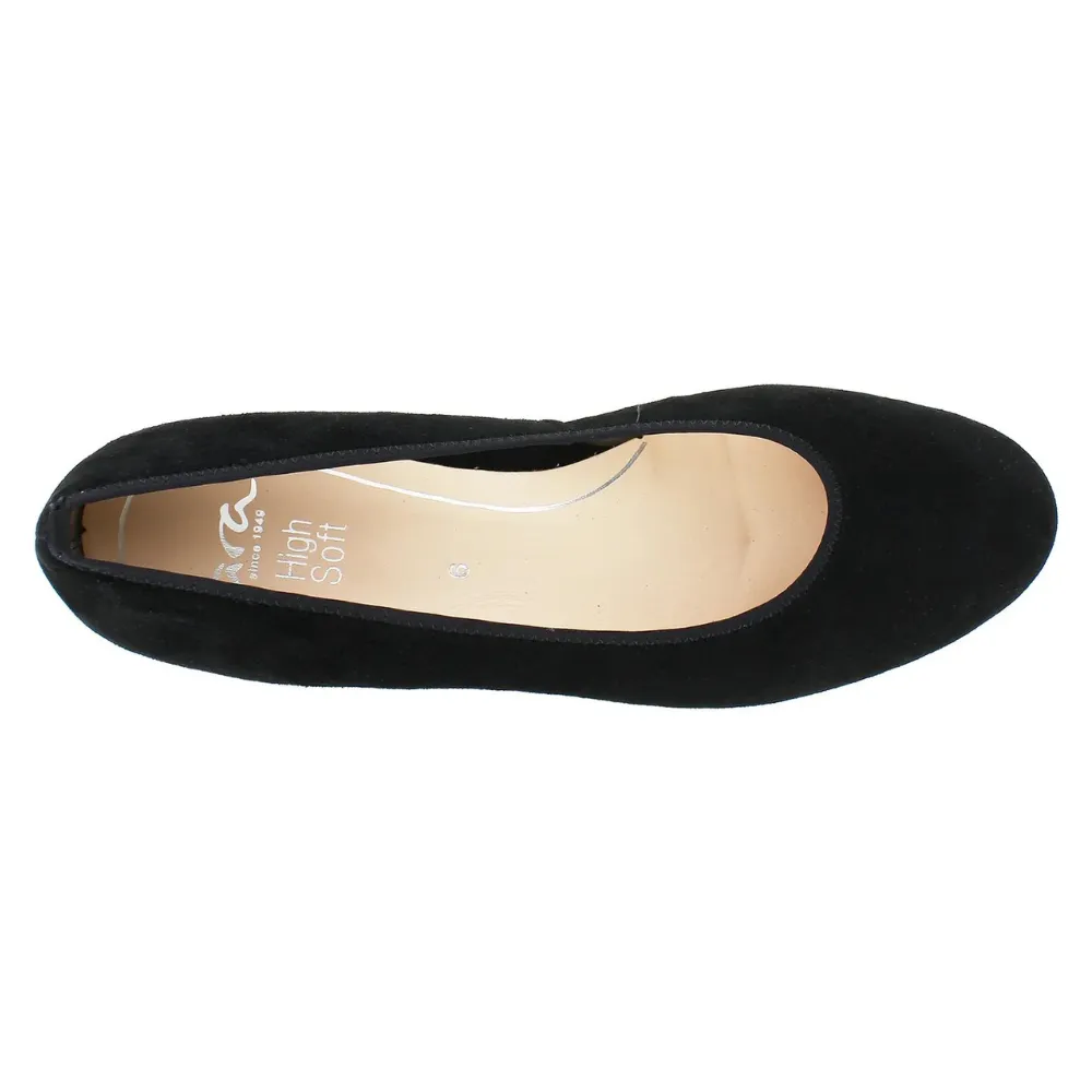 Ara Vivian Black Kid Suede Pump (Women's)