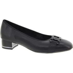 Ara Women's Gallant Buckle Pump Black Nappa Leather