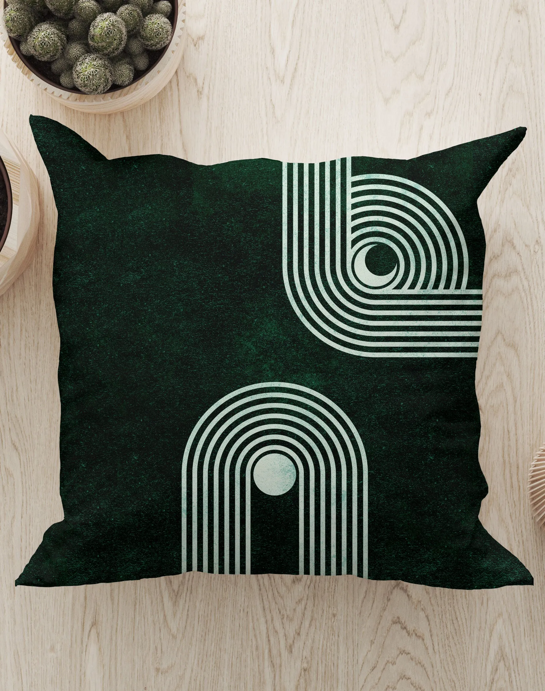 Arches Square Cushion (Green)