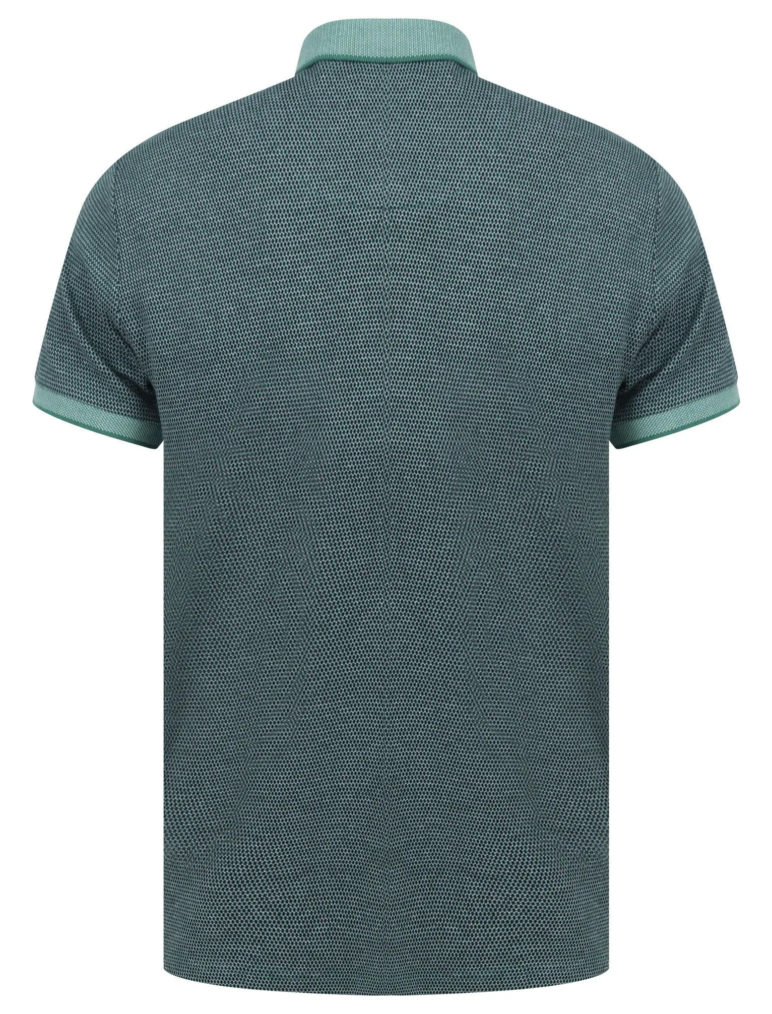 Artillery Cotton Jacquard Polo Shirt with Chest Pocket In River Green - Kensington Eastside