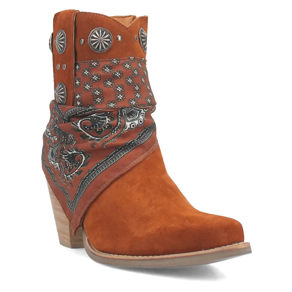 Bandida Paisley Studded Toe Cowboy Booties