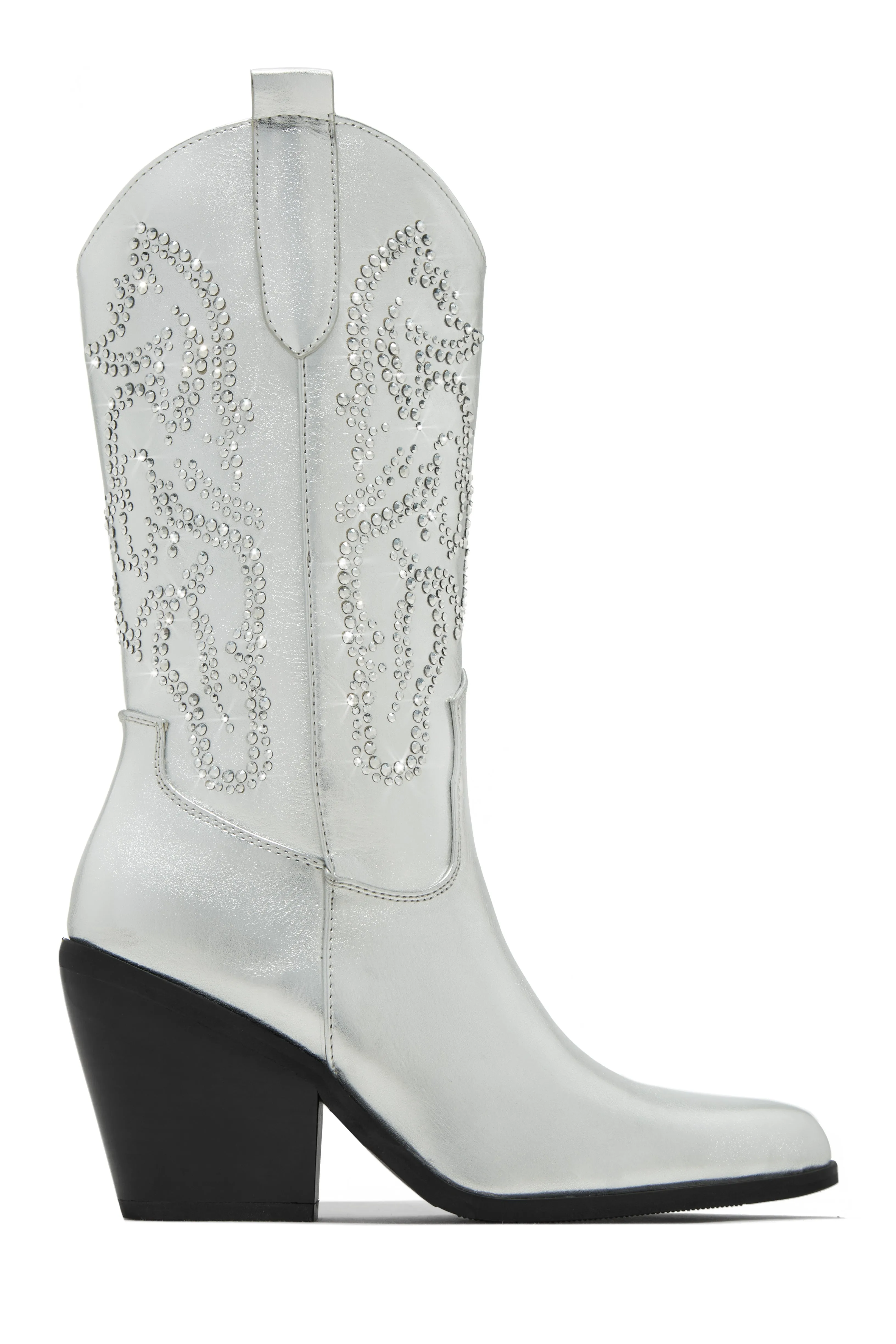 Best In The West Embellished Cowgirl Boots - White