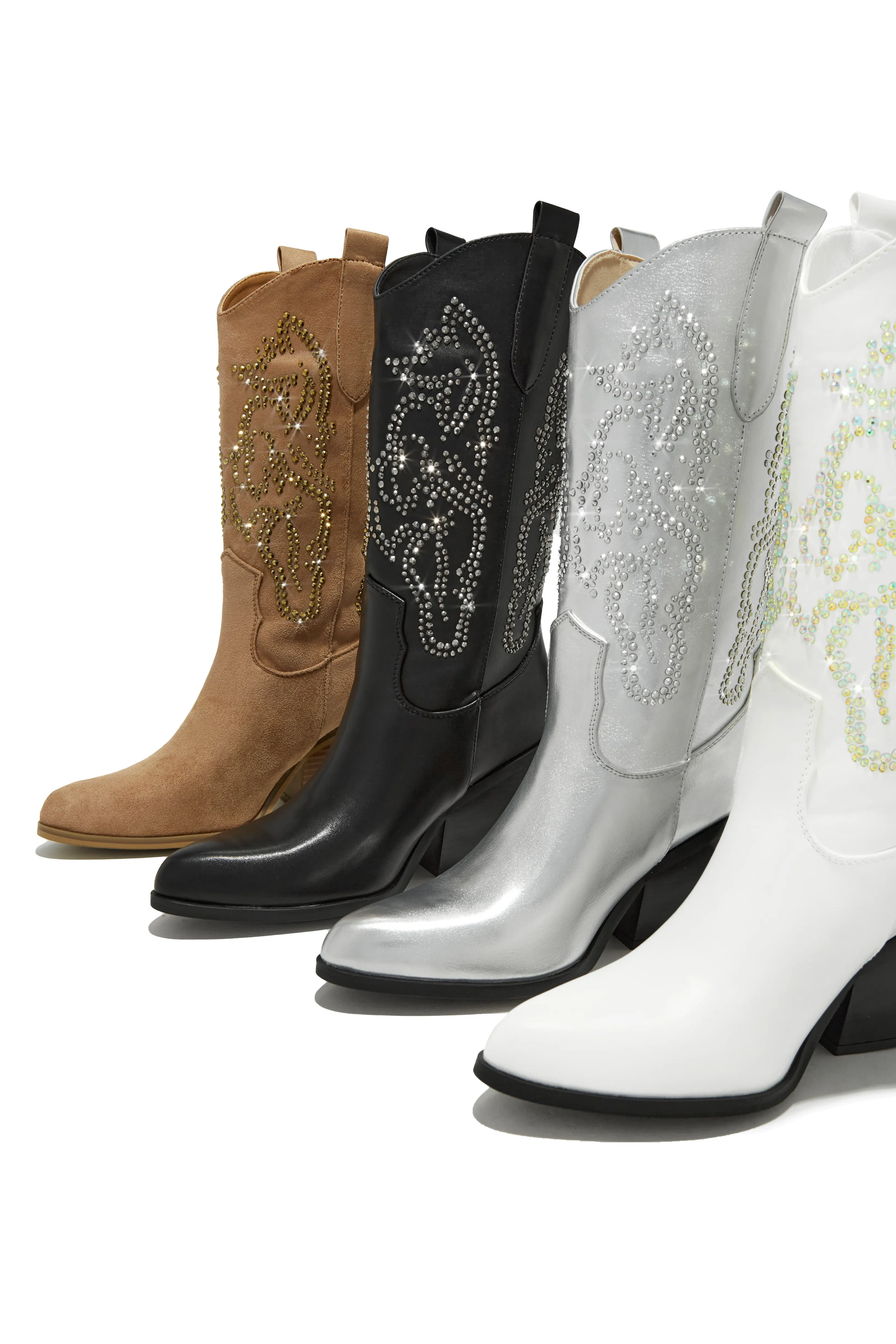 Best In The West Embellished Cowgirl Boots - White