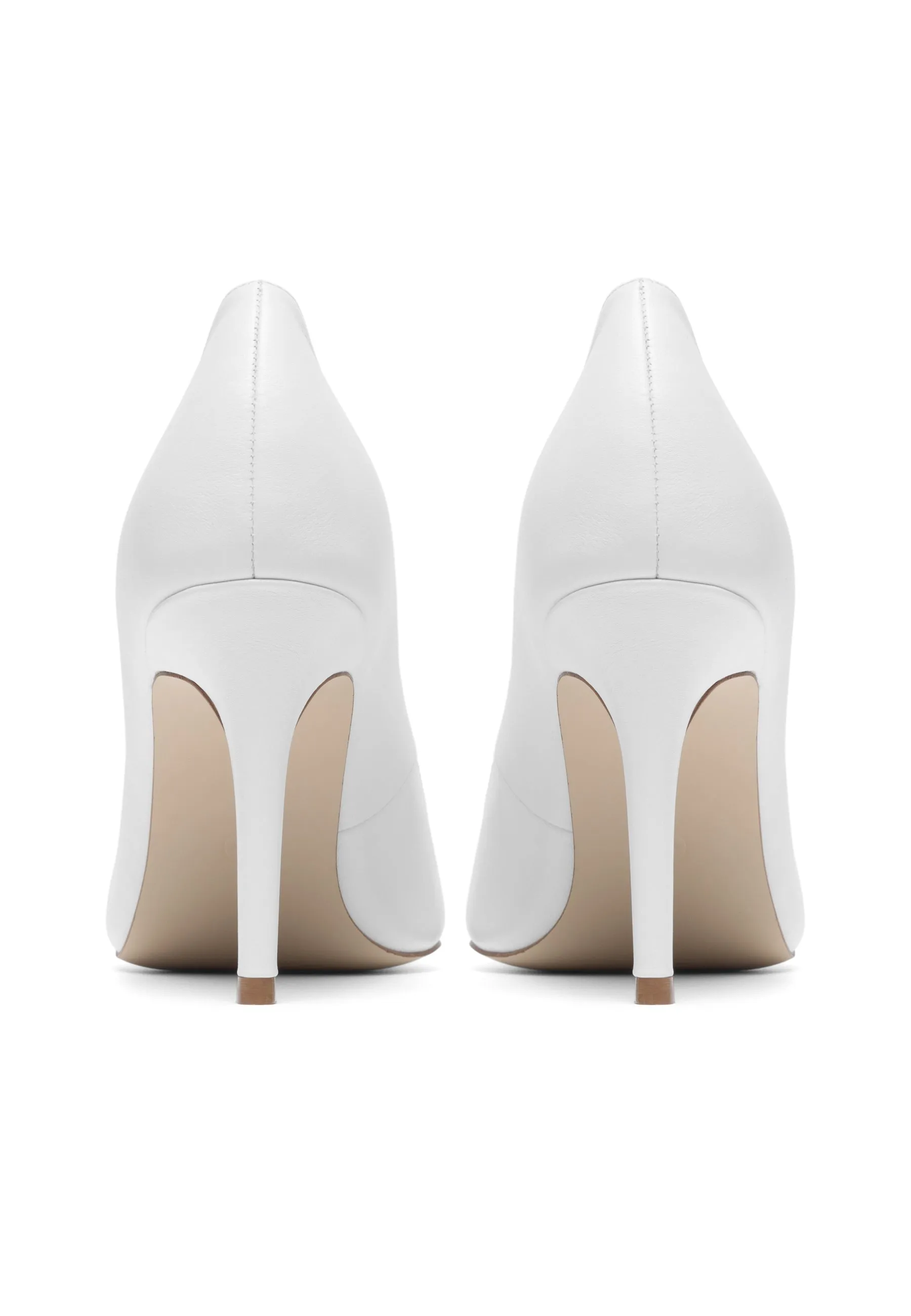 Biachic White Nappa Pumps