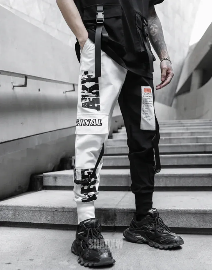 Black and White Cargo Pants