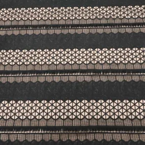 Black Geometric Guipure Lace Fabric