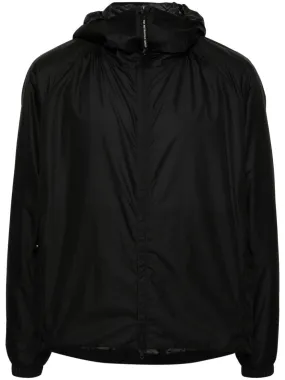 BLACK RIPSTOP TEXTURE PADDED DESIGN CLASSIC HOOD COAT