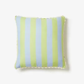 Bold Stripe Blue Lime Cushion