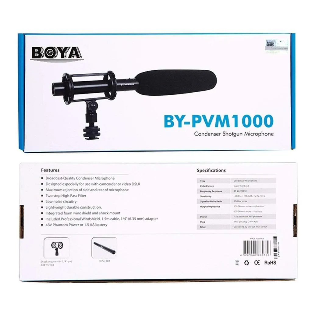 Boya BY-PVM1000 Condenser Shotgun Microphone