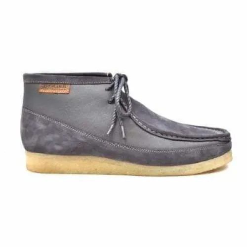 British Walkers Walker 100 Wallabee Boots Men's Gray Leather and Suede