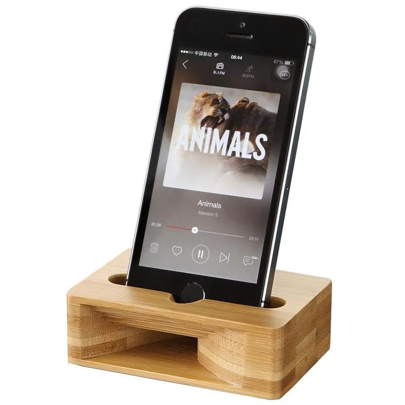 Creative Mobile Phone Amplifier Wooden Bracket