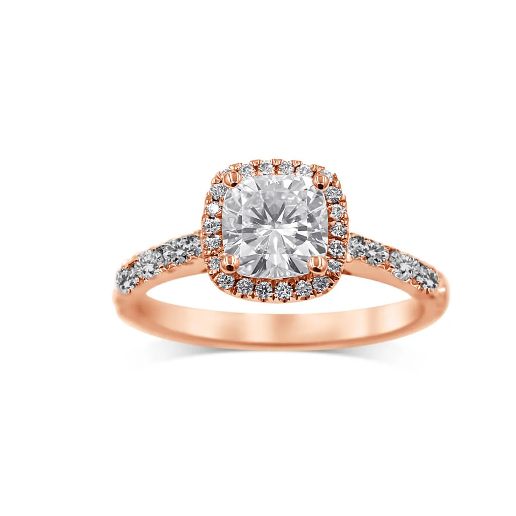 Cristal | Cushion Moissanite Halo Engagement Ring