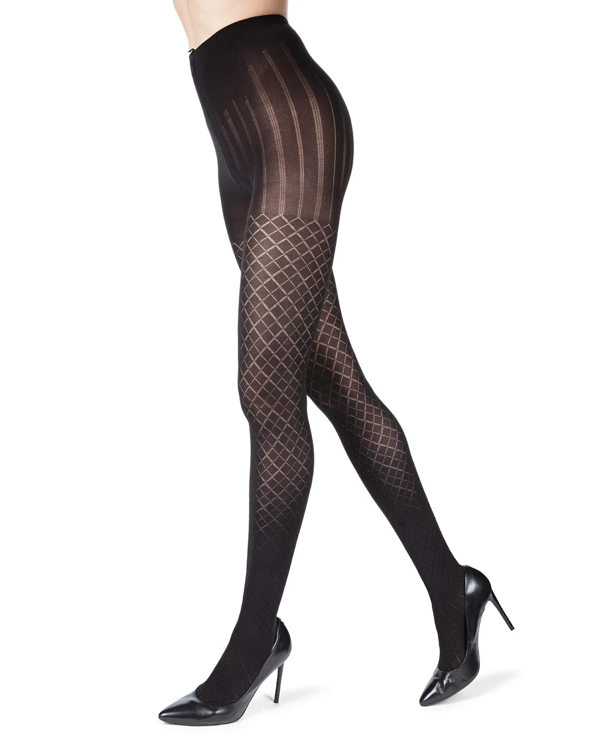 Diamond Argyle Control Top Tights