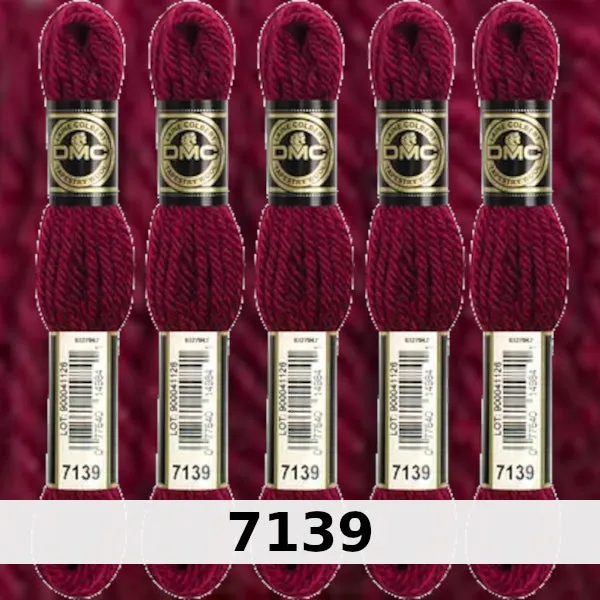 DMC Tapestry Wool 1 - Columns 1, 2, 3, and 4 on shade card