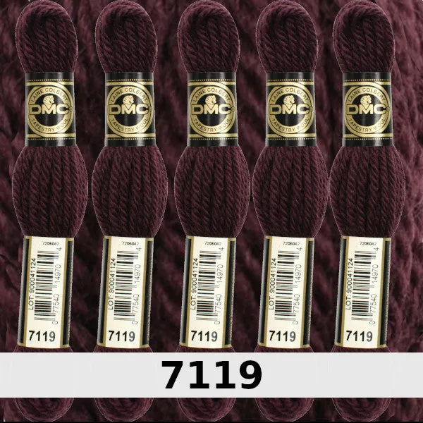 DMC Tapestry Wool 1 - Columns 1, 2, 3, and 4 on shade card