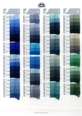 DMC Tapestry Wool 2 - Columns 5, 6, 7, and 8 on shade card