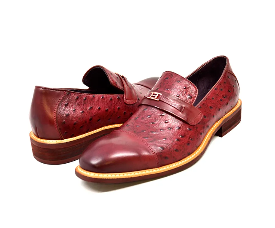 Dolche Ostrich Leather Slip On Shoes - Stylish and Comfortable