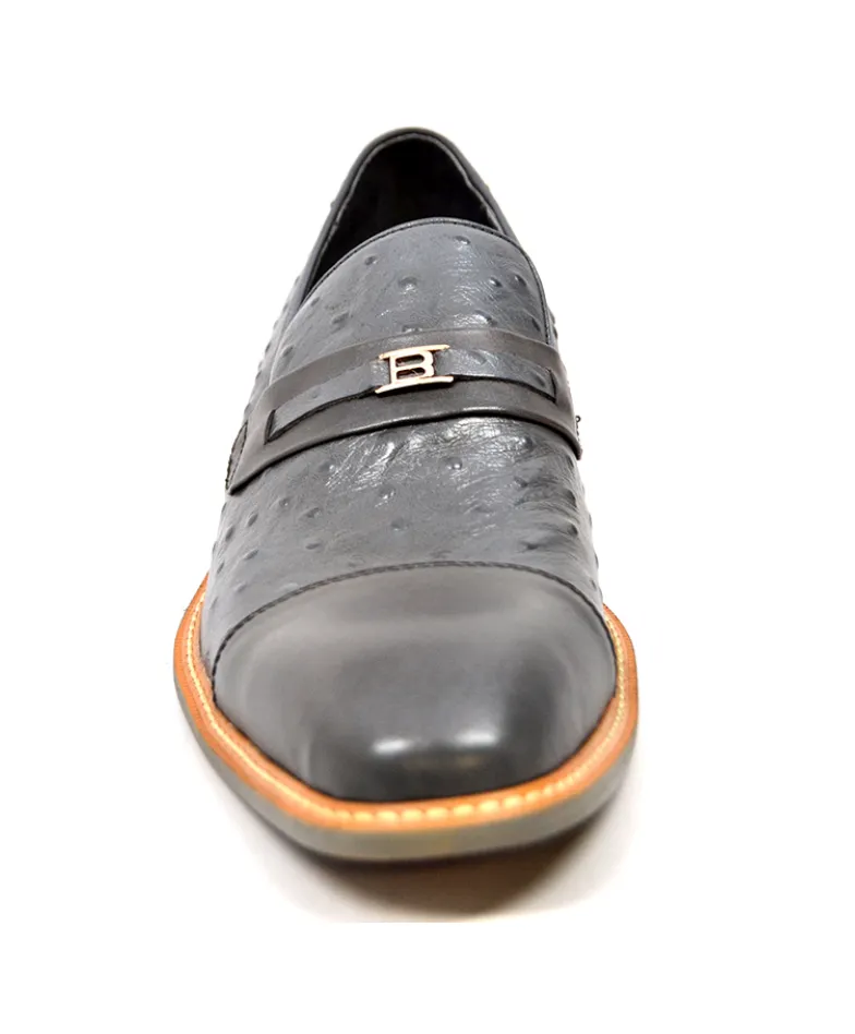 Dolche Ostrich Leather Slip On Shoes - Stylish and Comfortable