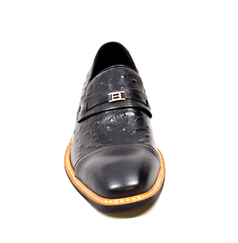 Dolche Ostrich Leather Slip On Shoes - Stylish and Comfortable