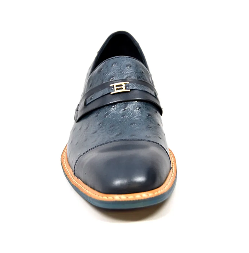 Dolche Ostrich Leather Slip On Shoes - Stylish and Comfortable