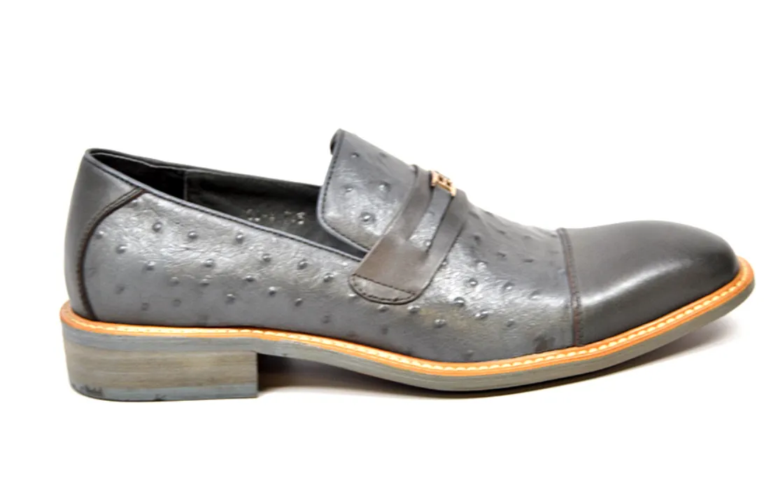 Dolche Ostrich Leather Slip On Shoes - Stylish and Comfortable