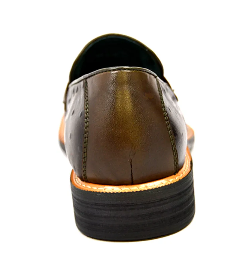 Dolche Ostrich Leather Slip On Shoes - Stylish and Comfortable