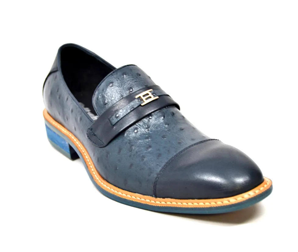 Dolche Ostrich Leather Slip On Shoes - Stylish and Comfortable