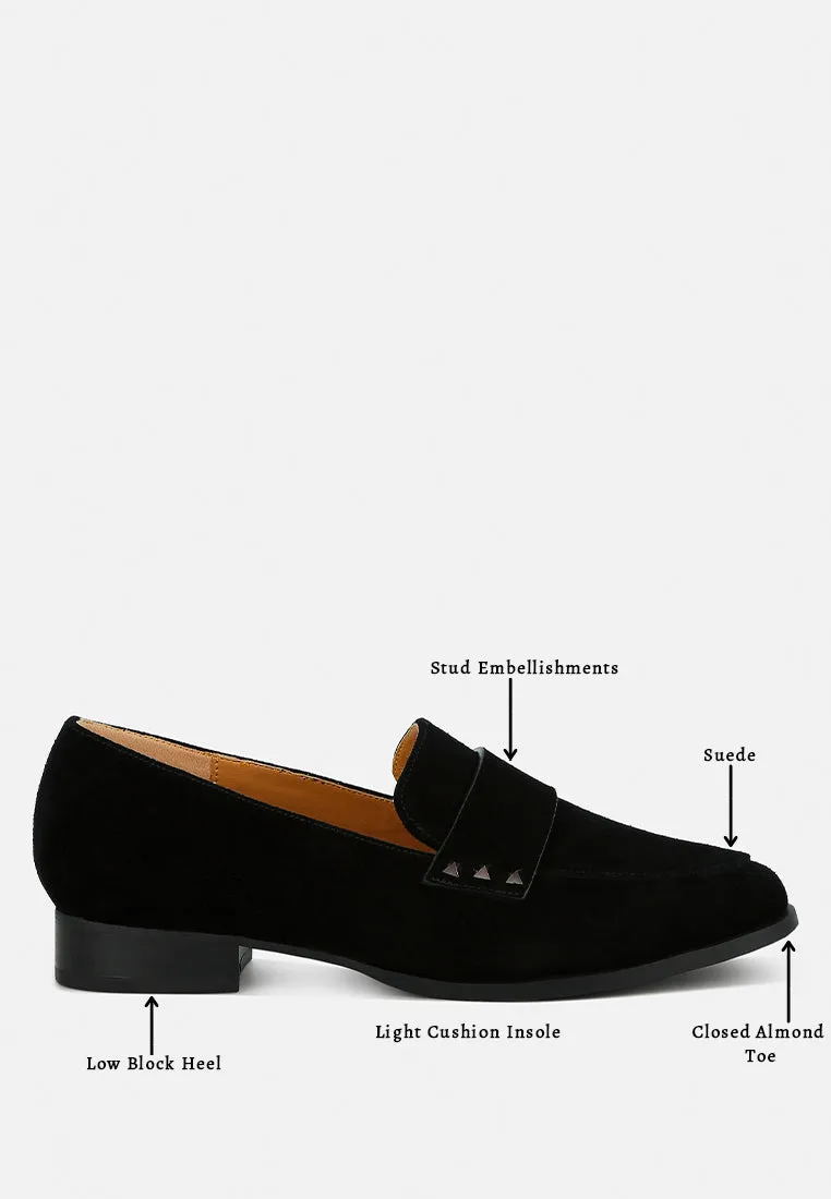 Durance Studded Suede Loafers