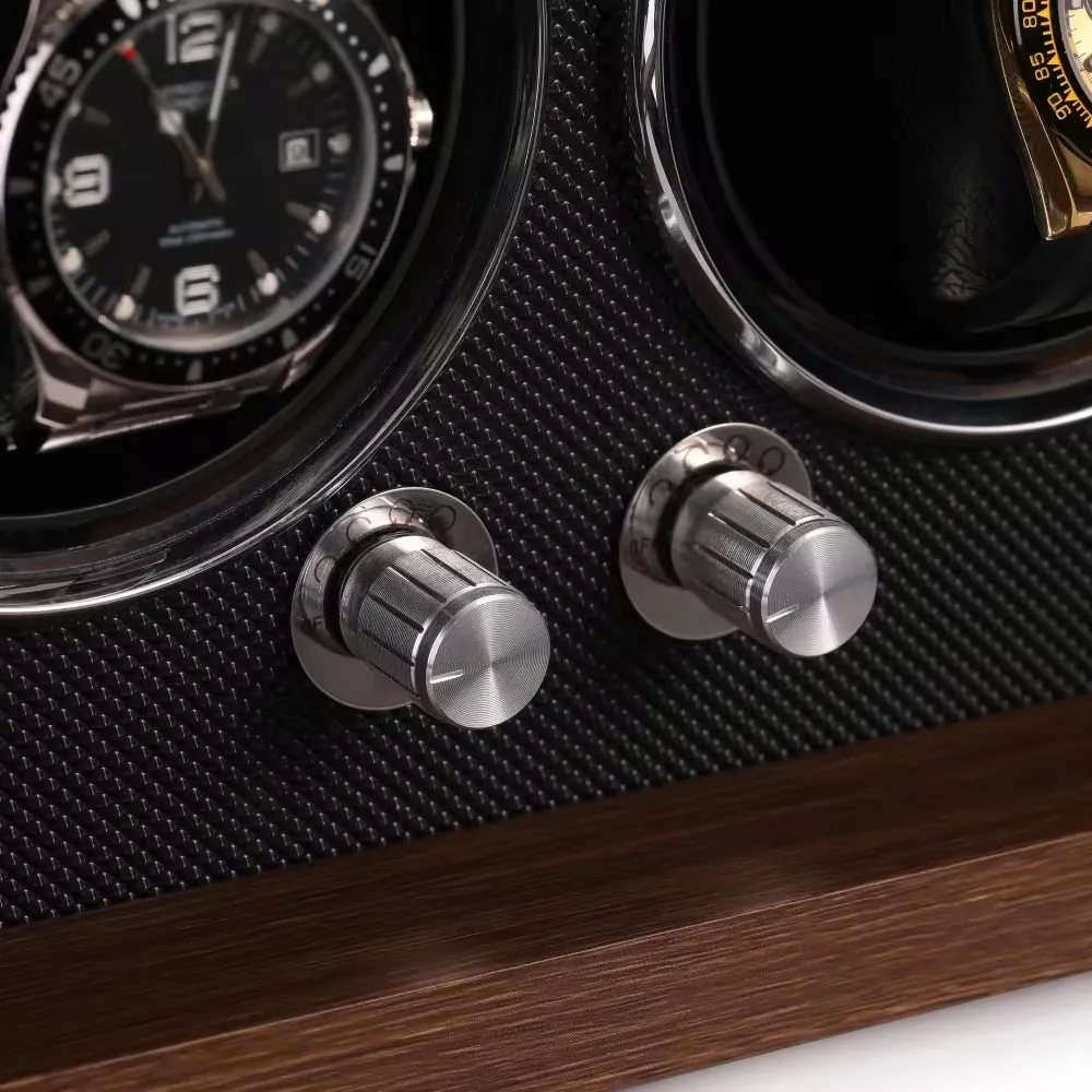 Embers Dual Slots MDF Watch Winder (Brown)