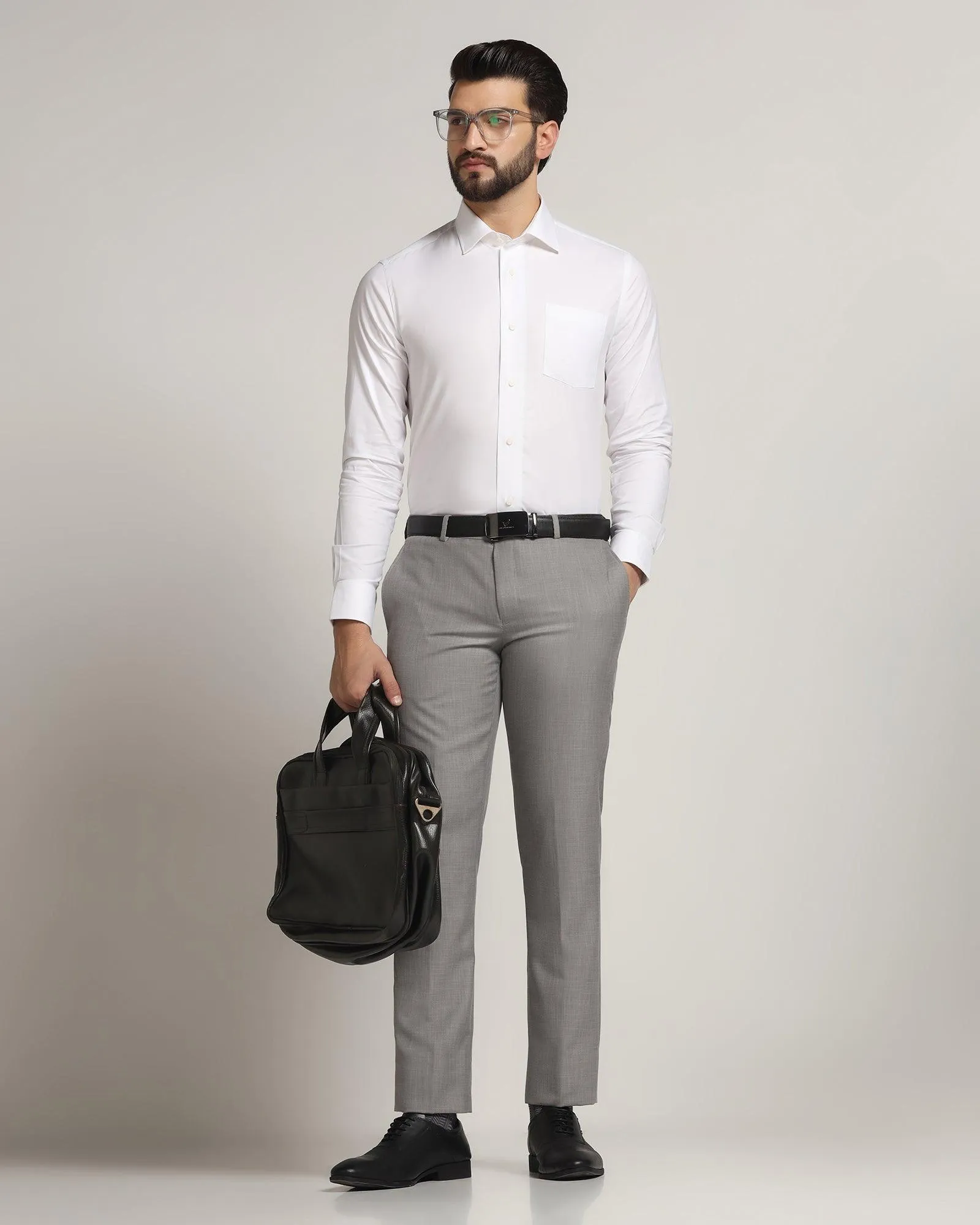 Formal White Solid Shirt - Otto