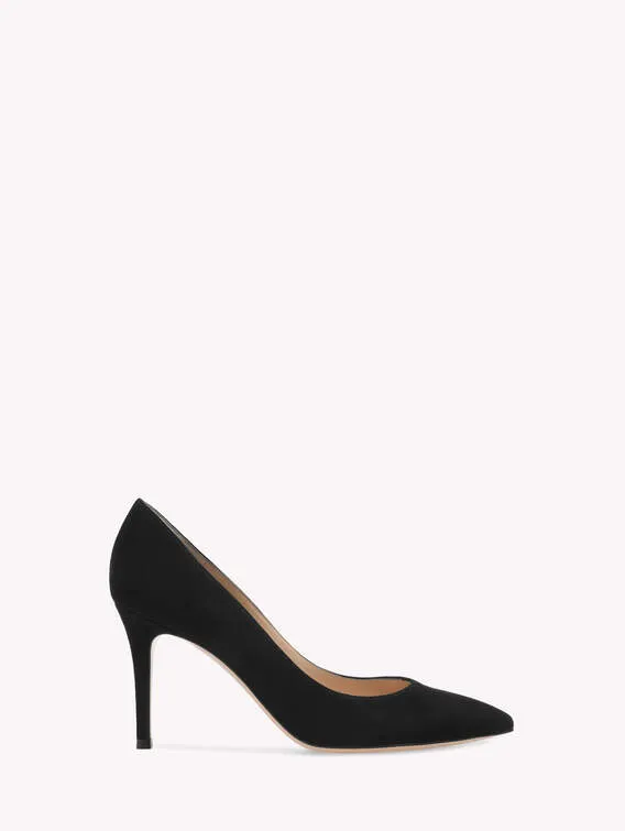 G2458085RICCAMNERO 85MM Suede pump