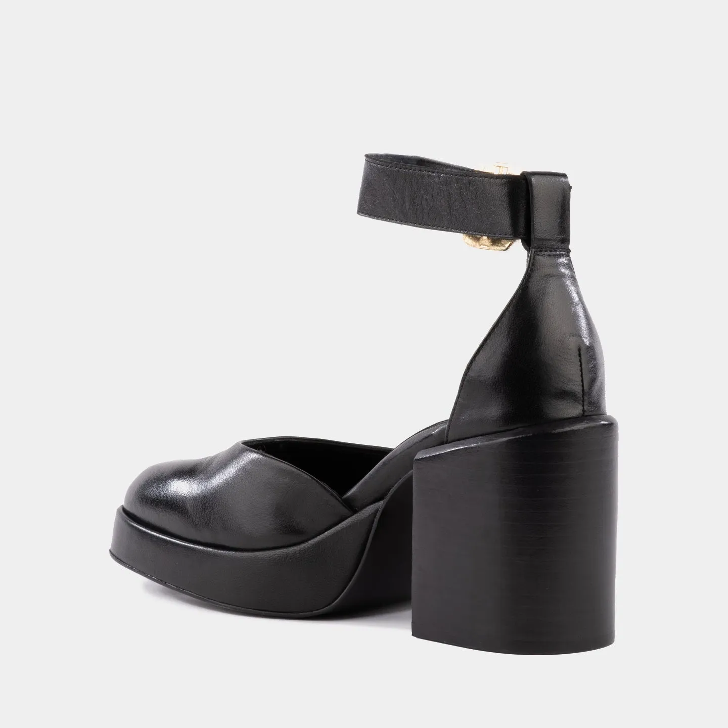 Gleaming Dress Block Heel