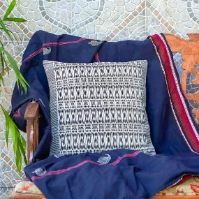 Grey & Off-White Handwoven Tribe Inspired Cushion Cover