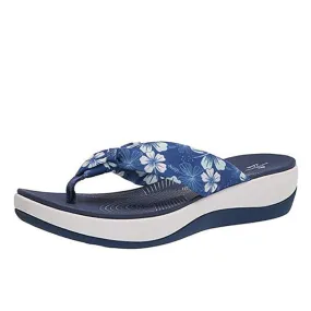 GroovyWish Women Best Flip-Flops Floral Memory Foam Beach Sandals